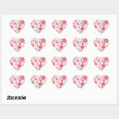 Salmon Swirl Dot Pattern Hart Sticker (Vel)