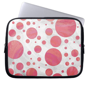 Salmon Swirl Dot Pattern Laptop Sleeve