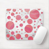 Salmon Swirl Dot Pattern Muismat (Met muis)