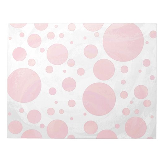 Salmon Swirl Dot Pattern Notitieblok (Voorkant)