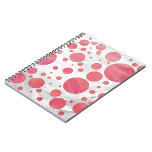 Salmon Swirl Dot Pattern Notitieboek