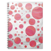Salmon Swirl Dot Pattern Notitieboek (Voorkant)