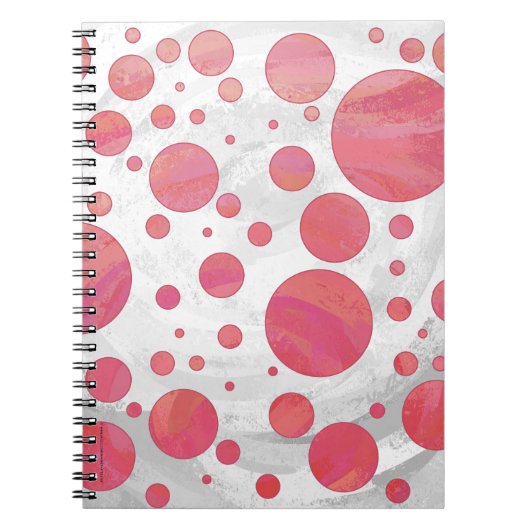 Salmon Swirl Dot Pattern Notitieboek (Voorkant)