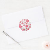 Salmon Swirl Dot Pattern Ronde Sticker (Envelop)