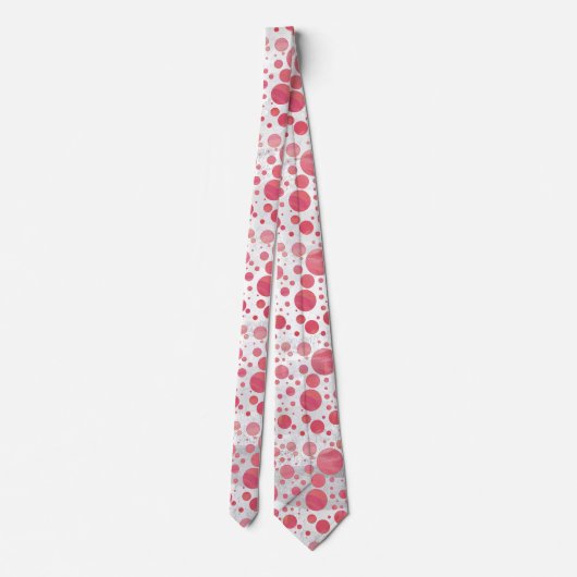 Salmon Swirl Dot Pattern Stropdas (Achterkant)
