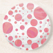 Salmon Swirl Dot Pattern Zandsteen Onderzetter (Voorkant)