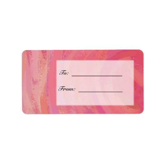 Salmon Swirl en Black Party Etiket (Voorkant)