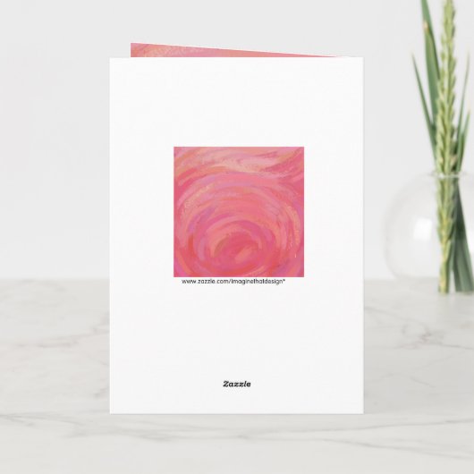 Salmon Swirl en Black Party Kaart (Achterkant)