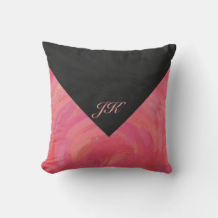 Salmon Swirl Monogram Kussen