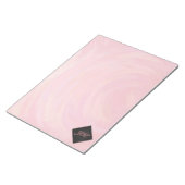 Salmon Swirl Monogram Notitieblok (Schuin)