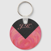 Salmon Swirl Monogram Sleutelhanger (Voorkant)