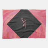 Salmon Swirl Monogram Theedoek (Horizontaal)