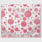 Salmon Swirl Polka Dots Cadeaupapier (Vlak)