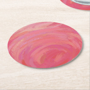 Salmon Swirl Ronde Kartonnen Onderzetter