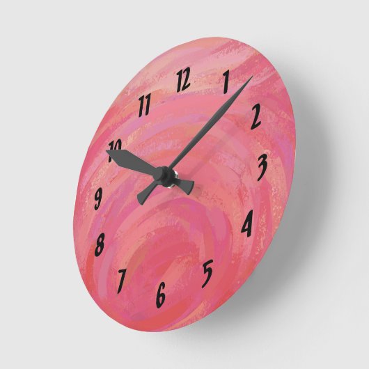 Salmon Swirl Ronde Klok (Hoek)