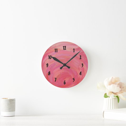 Salmon Swirl Ronde Klok (Huis)