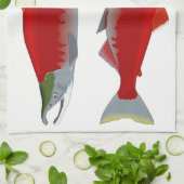 Salmon Twins Theedoek (Gevouwen)