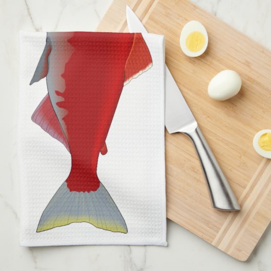 Salmon Twins Theedoek (Quarter Fold)