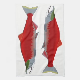 Salmon Twins Theedoek