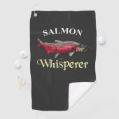 Salmon Whisperer Dark Vist Towel Golfhanddoek (Insitu)