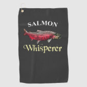 Salmon Whisperer Dark Vist Towel Golfhanddoek (Voorkant)