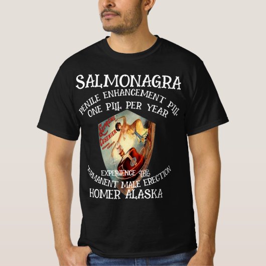 SALMONAGRA MANNELIJKE VERSTERKINGSPIL PERMANENT ST T-SHIRT (Voorkant)