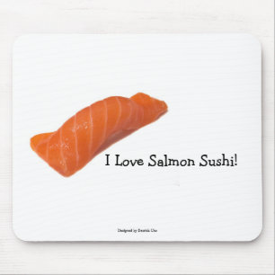 salmonsushi, ik hou van Salmon Sushi!, ontworpen d Muismat