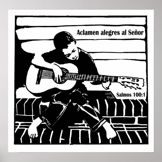 Salmos 100:1 poster (Voorkant)