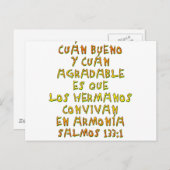 Salmos 133:1 briefkaart (Voorkant / Achterkant)