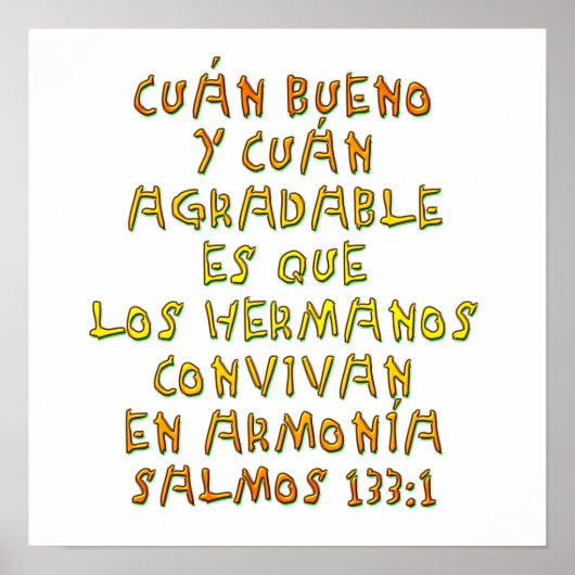 Salmos 133:1 poster (Voorkant)