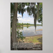 Salmos 1:1-3 (kartel con Rio y Arbol) Poster (Voorkant)