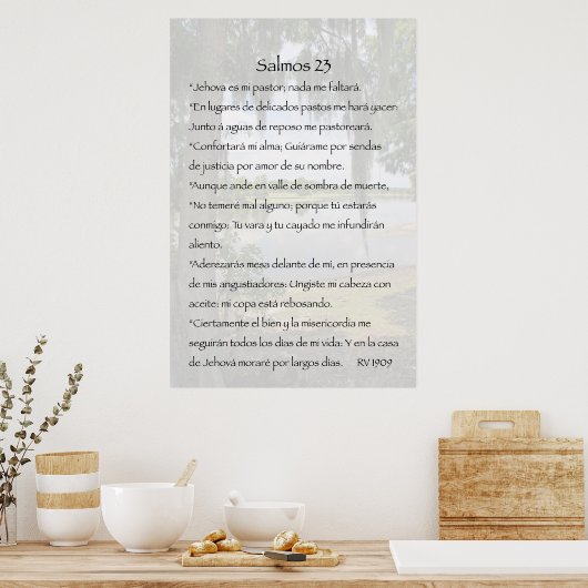 Salmos 23 Kartel Poster (Keuken)
