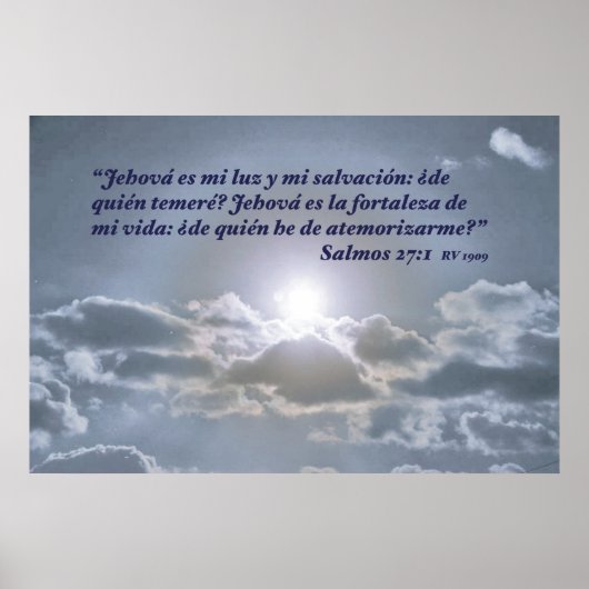 Salmos 27:1 con el Cielo Poster (Voorkant)