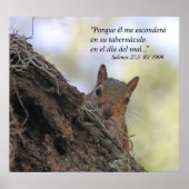 Salmos 27-5 con Ardilla Poster (Voorkant)