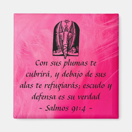 Salmos 91:4 magneet Spaans (Voorkant)