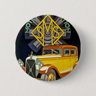 Salmson Automobile Ad Ronde Button 5,7 Cm