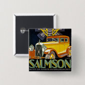 Salmson Automobile Ad Vierkante Button 5,1 Cm (Voorkant /achterkant)