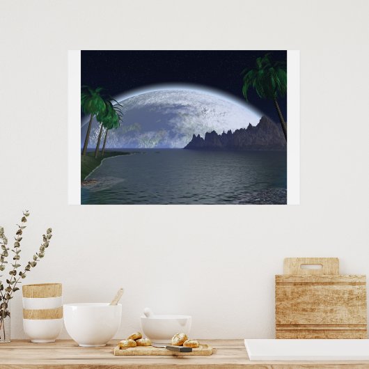 Salohcin Tropical Moon Poster (Keuken)