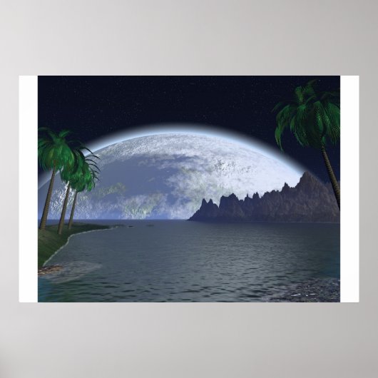 Salohcin Tropical Moon Poster (Voorkant)