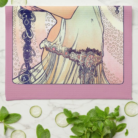 Salome, Alphonse Mucha Theedoek (Gevouwen)