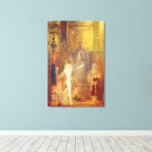 Salome dansen voor Herod, c.1876 Canvas Afdruk (Insitu (Houten vloer))