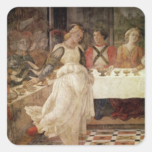 Salome danst in de Feast van Herod Vierkante Sticker (Voorkant)