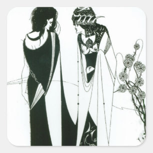 Salome met haar moeder, Herodias, 1894 (litho) Vierkante Sticker