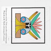 Salome Peace Symbol & Meditation Mantra Poster Fleece Deken (Voorkant (Horizontaal))