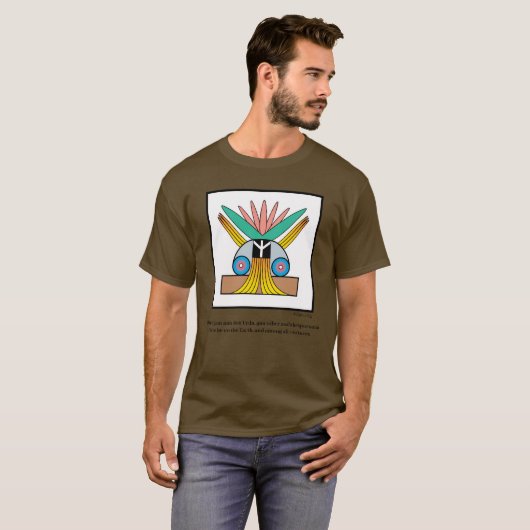Salome Peace Symbool & Meditatie Mantra T-shirt (Voorkant volledig)
