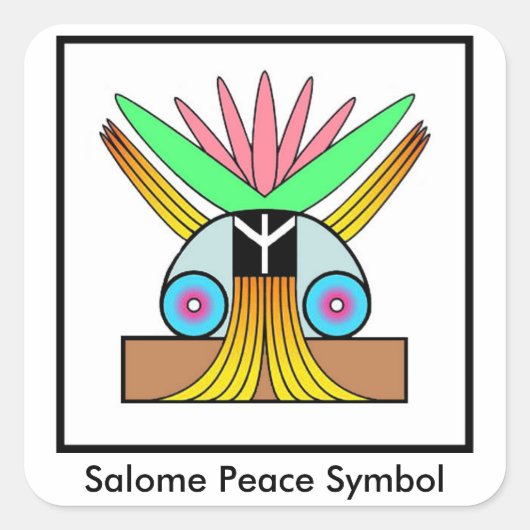 Salome Peace Symbool voor kleine stickers (Voorkant)