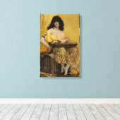 Salomé (Vrouw Portrait) (door Henri Regnault) Canvas Afdruk (Insitu (Houten vloer))