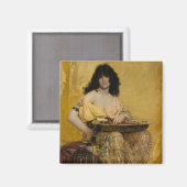 Salomé (Vrouw Portrait) (door Henri Regnault) Magneet (Voorkant / Achterkant)