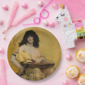 Salomé (Vrouw Portrait) (door Henri Regnault) Papieren Bordje (Feest)