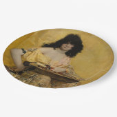 Salomé (Vrouw Portrait) (door Henri Regnault) Papieren Bordje (Gekanteld)